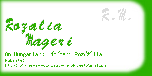 rozalia mageri business card